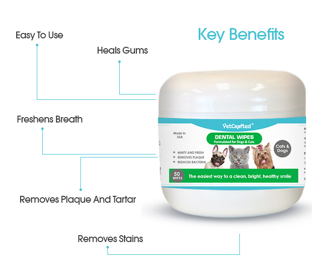 Dental Wipes VetCrafted Quality Vitamins & Supplements For Dogs and