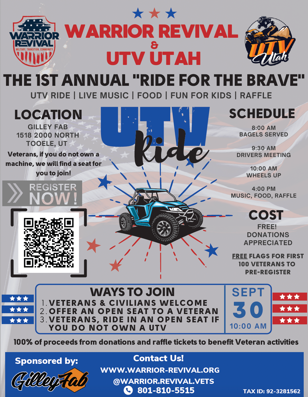 1st Annual Ride for the Brave Tooele Utah Department of Veterans