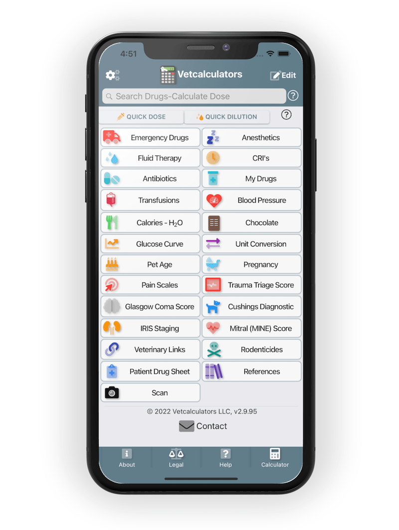 Vetcalculators Veterinary Drug Calculators for Emergency Drugs