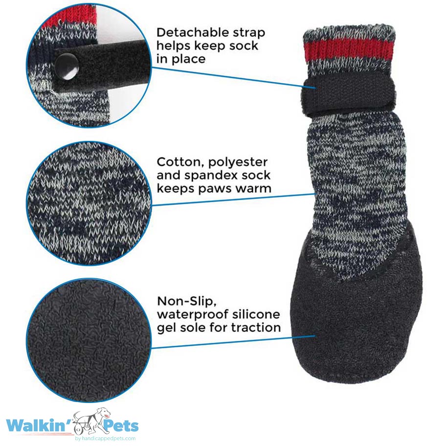 Walkin' Traction Socks AntiSlip Canine Booties Walkin' Pets