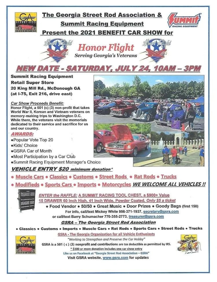 GSRA Puts On Exciting Car Show For "Honor Flight" Vettes of Atlanta Magazine