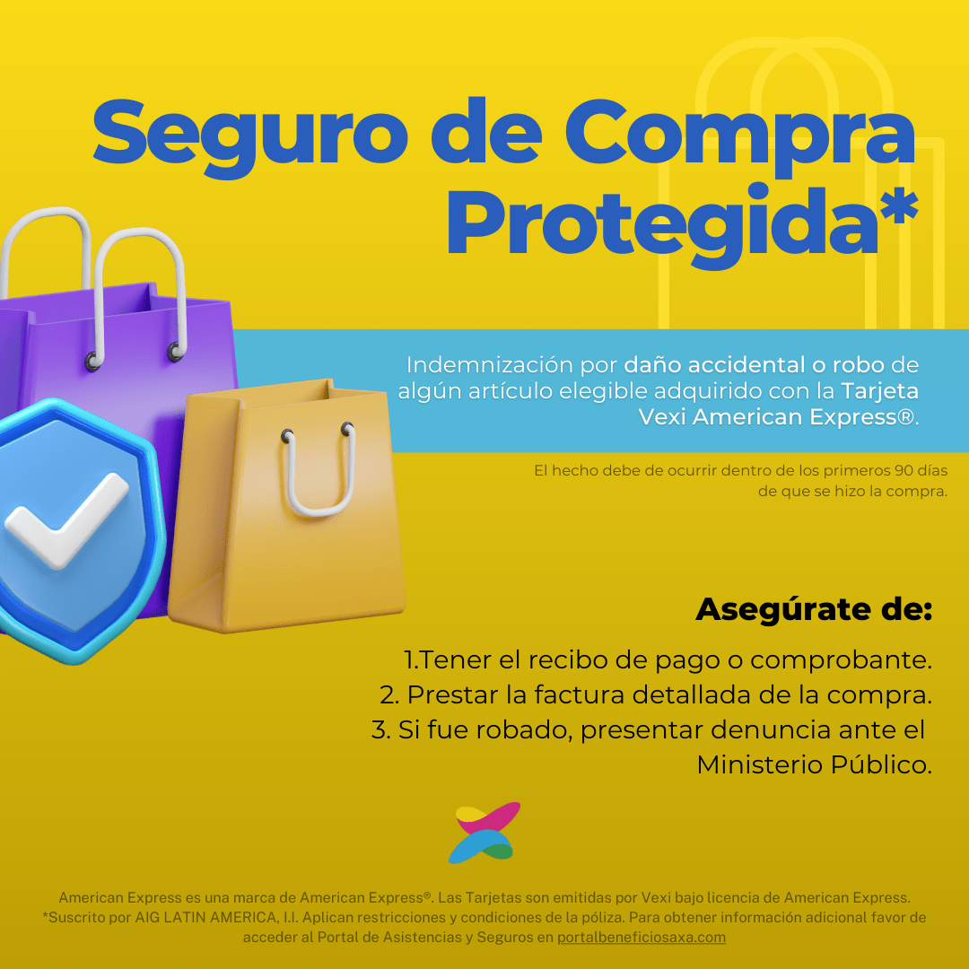 Seguro de compra protegida Vexi American Express Centro de ayuda Vexi