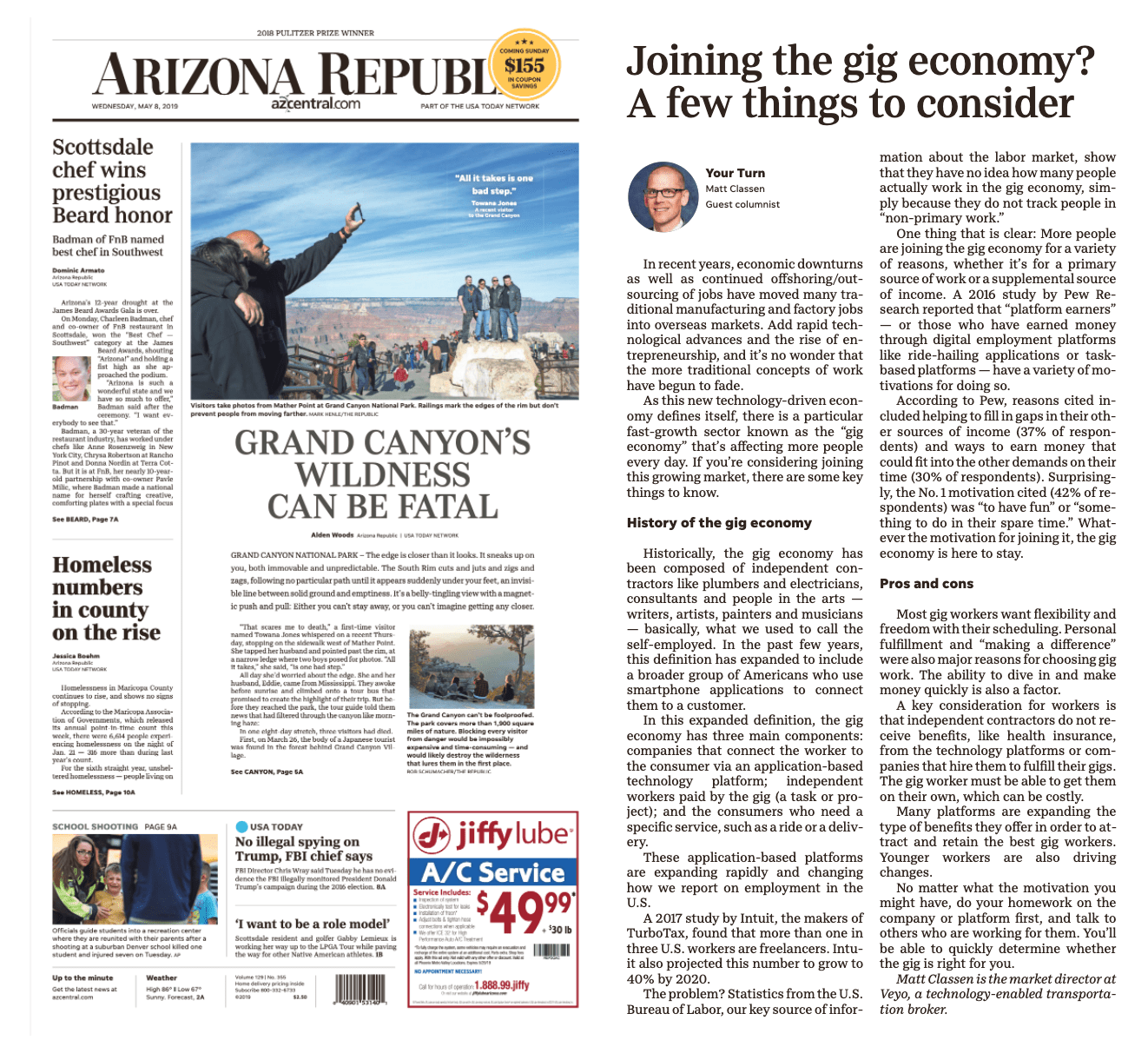 Veyo highlighted in the Arizona Republic Veyo