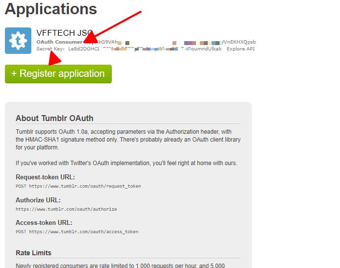 API Tumblr là gì? Lấy API Tumblr nhanh và mới nhất 2020 VFFTECH JSC
