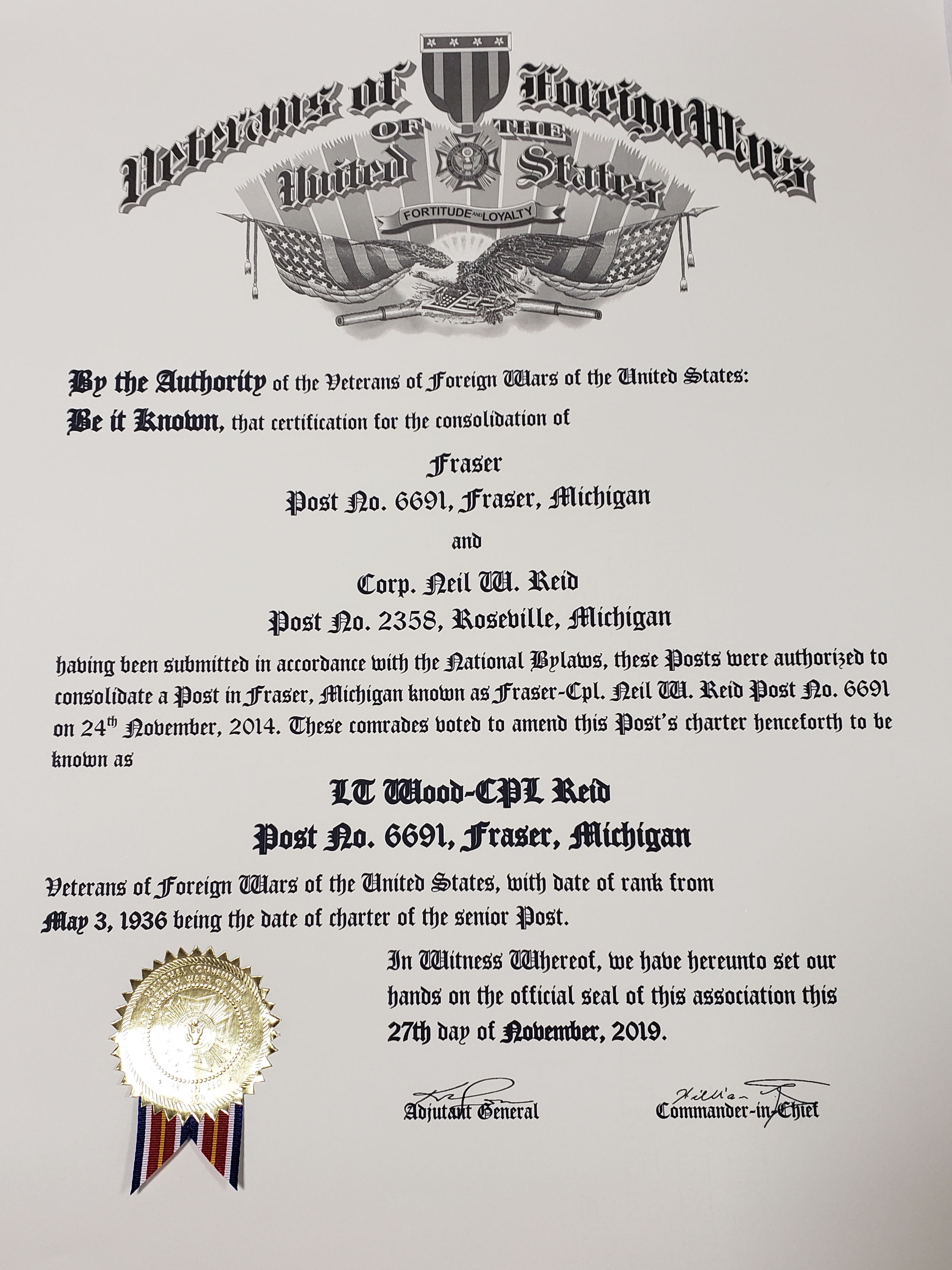 FraserReid VFW Post 6691