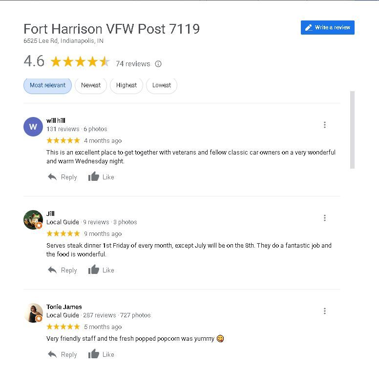 Hall Rental Veterans of Foreign Wars Post 7119