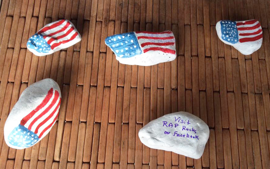 Youth Activities Patriotic Painted Rock Project VFW Auxiliary
