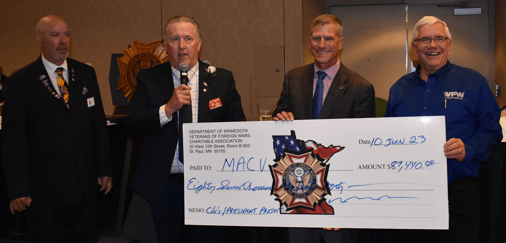 Department of Minnesota VFW Commander's Project for 20222023 MACV