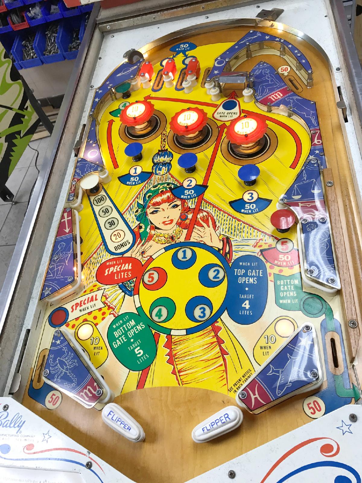 1965 Bally Magic Circle at Ann Arbor Michigan Pinball Museum VFW, info