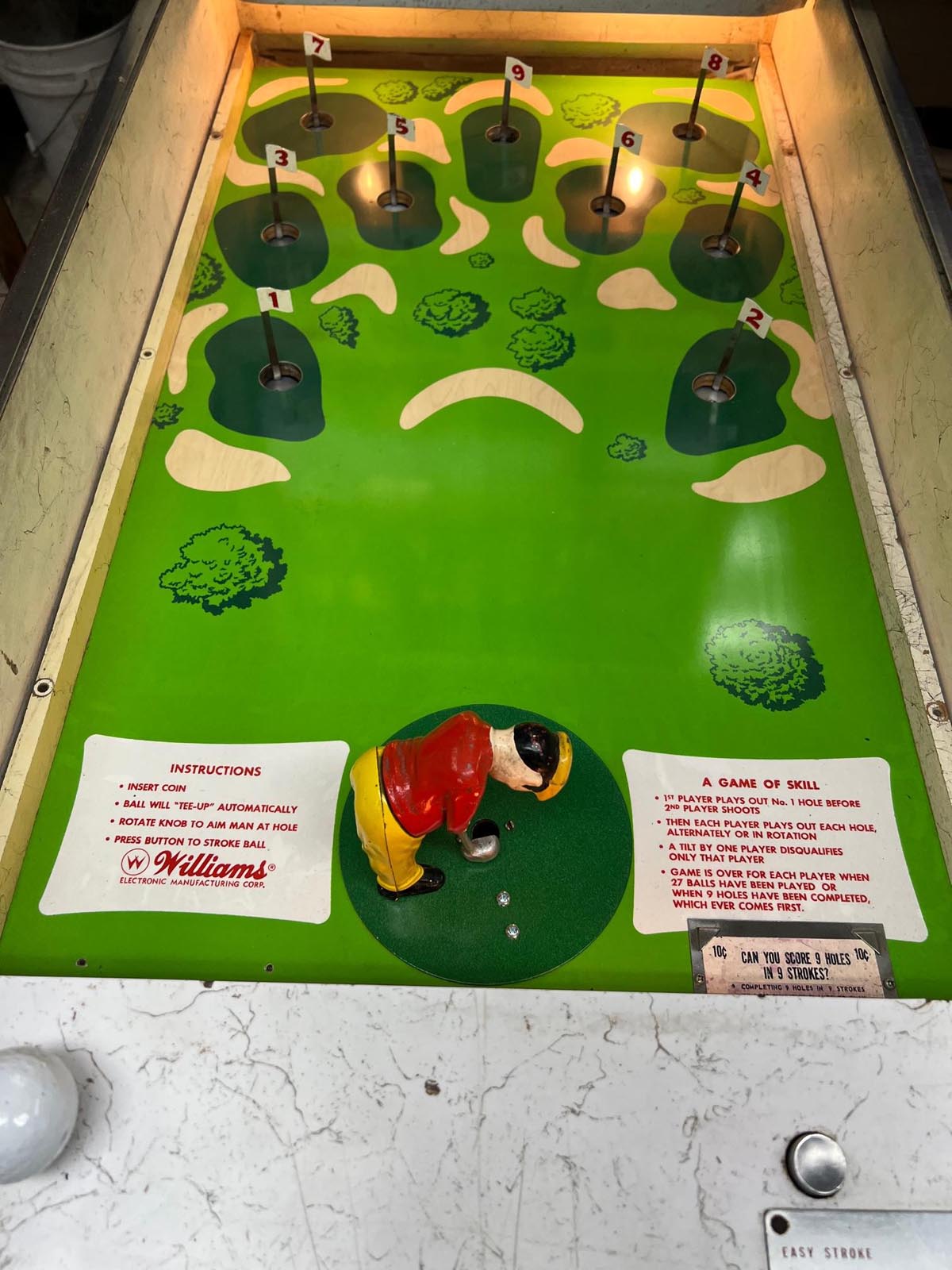 1970 Williams Mini Golf EM Arcade at Ann Arbor Michigan Pinball Museum