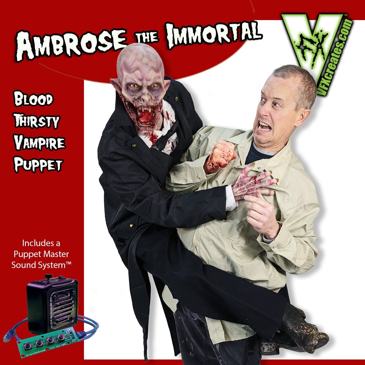 Ambrose The Immortal Vampire Puppet in Tux w/moving mouth VFX Creates