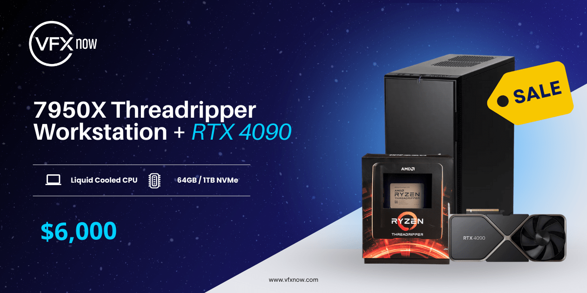 7950X Threadripper + RTX 4090 VFXnow Hardware Rentals & Sales