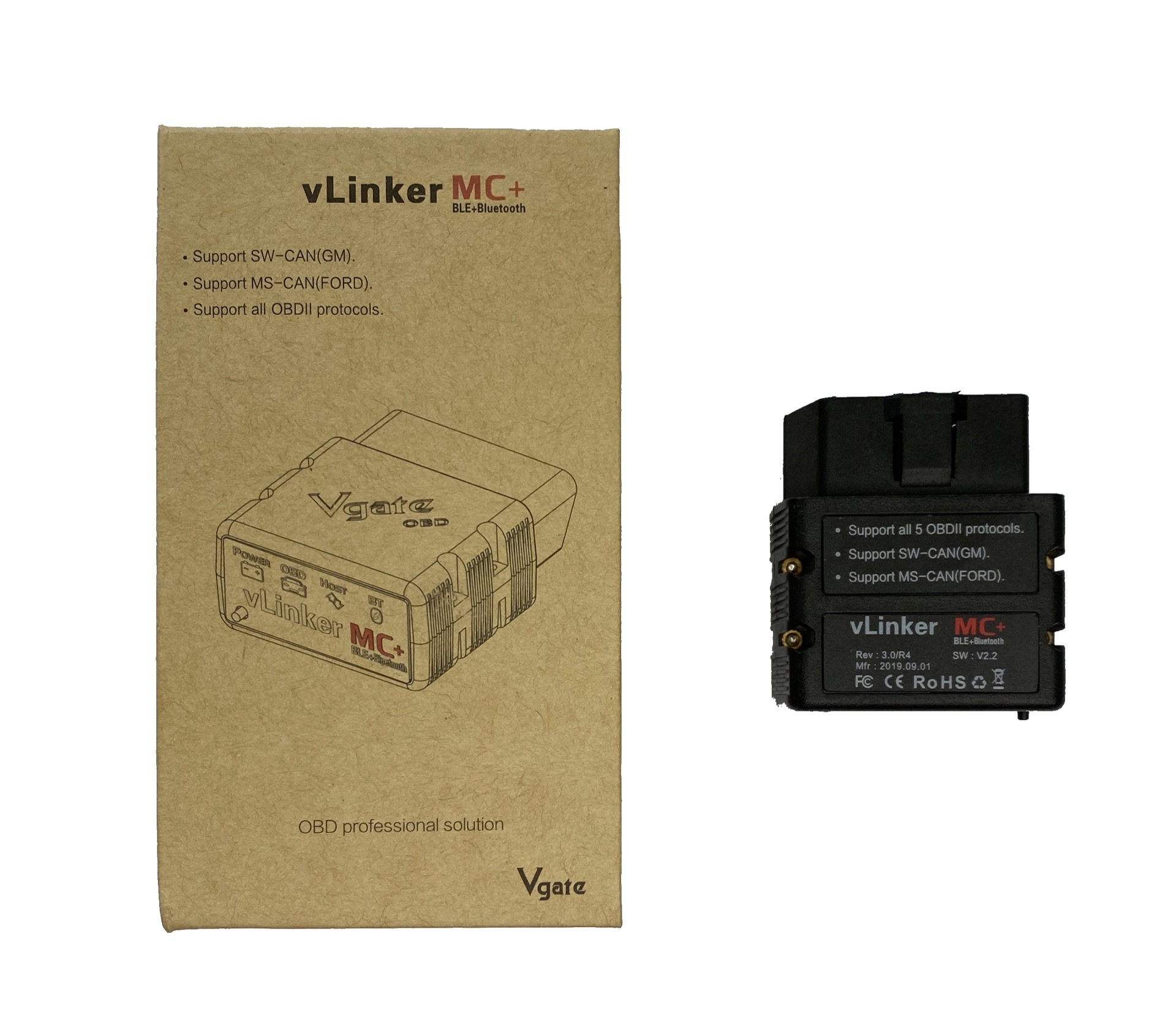Vgate vLinker MC+ BT4.0 Bimmercode ForScan MotoScan Oficjalna Strona