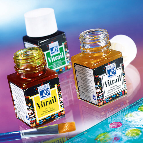 LB VITRAIL GLASS PAINT 50ml (Various Colours) VeeGeeBee Art