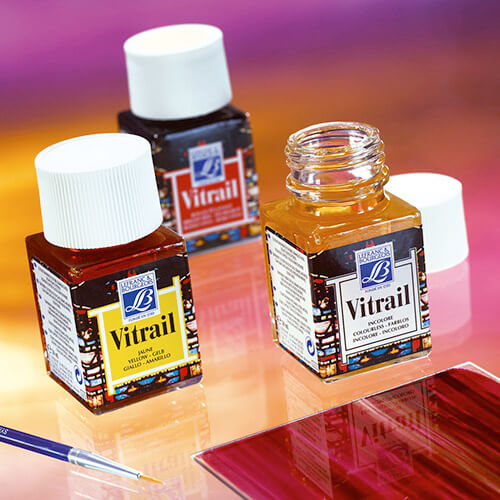 LB VITRAIL GLASS PAINT 50ml (Various Colours) VeeGeeBee Art