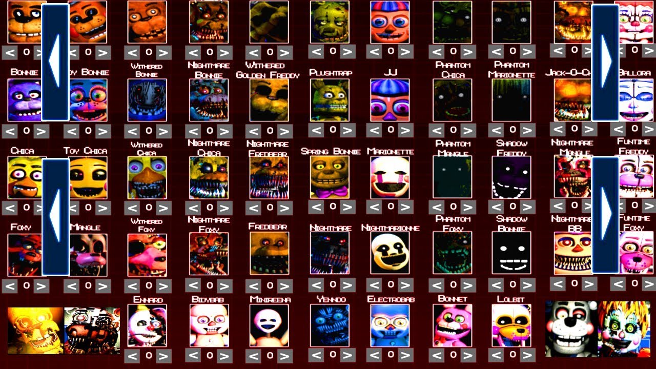 Five Nights at Freddy's 6 All EXTRAS FNAF 1 2 3 4 5 (All
