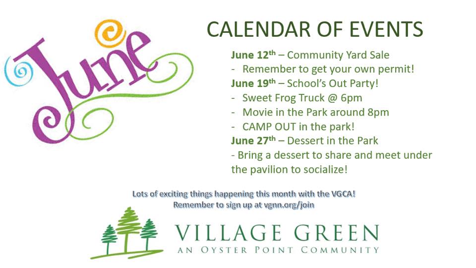 Events Village Green An Oyster Point Community