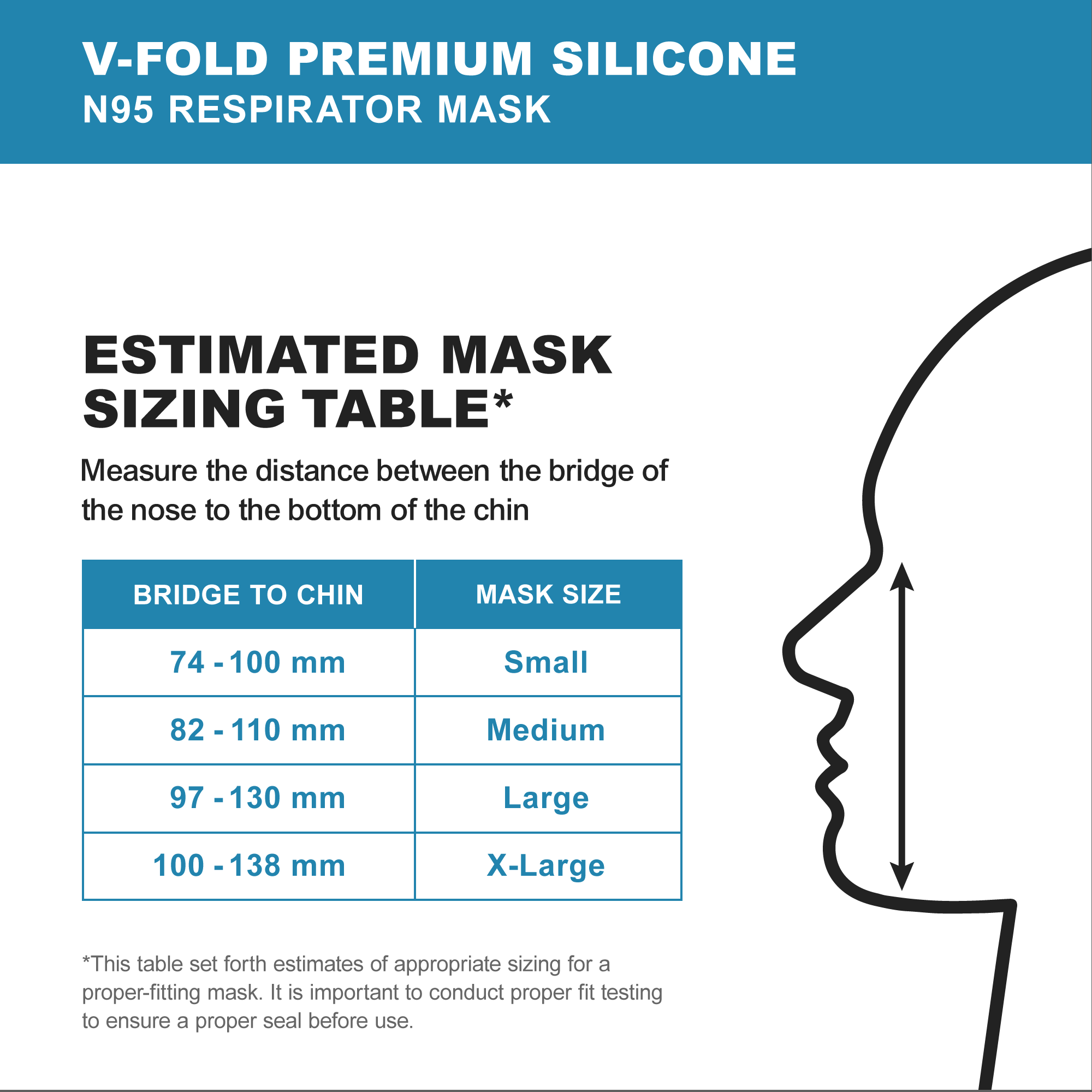 N95 Folding Mask FDA Certified & NIOSH Approved White V GOOD PHARMA