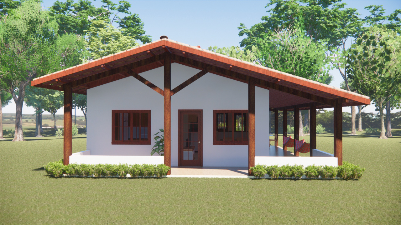 P4 Casa de Campo Simples com 2 Quartos VGProjetos