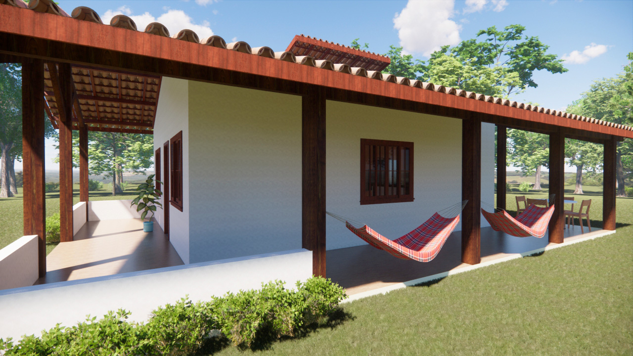 P4 Casa de Campo Simples com 2 Quartos VGProjetos