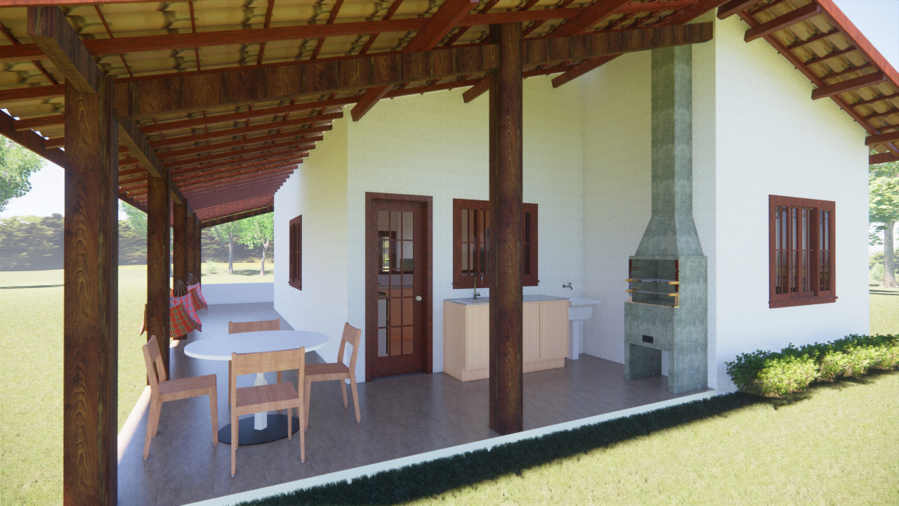 P4 Casa de Campo Simples com 2 Quartos VGProjetos