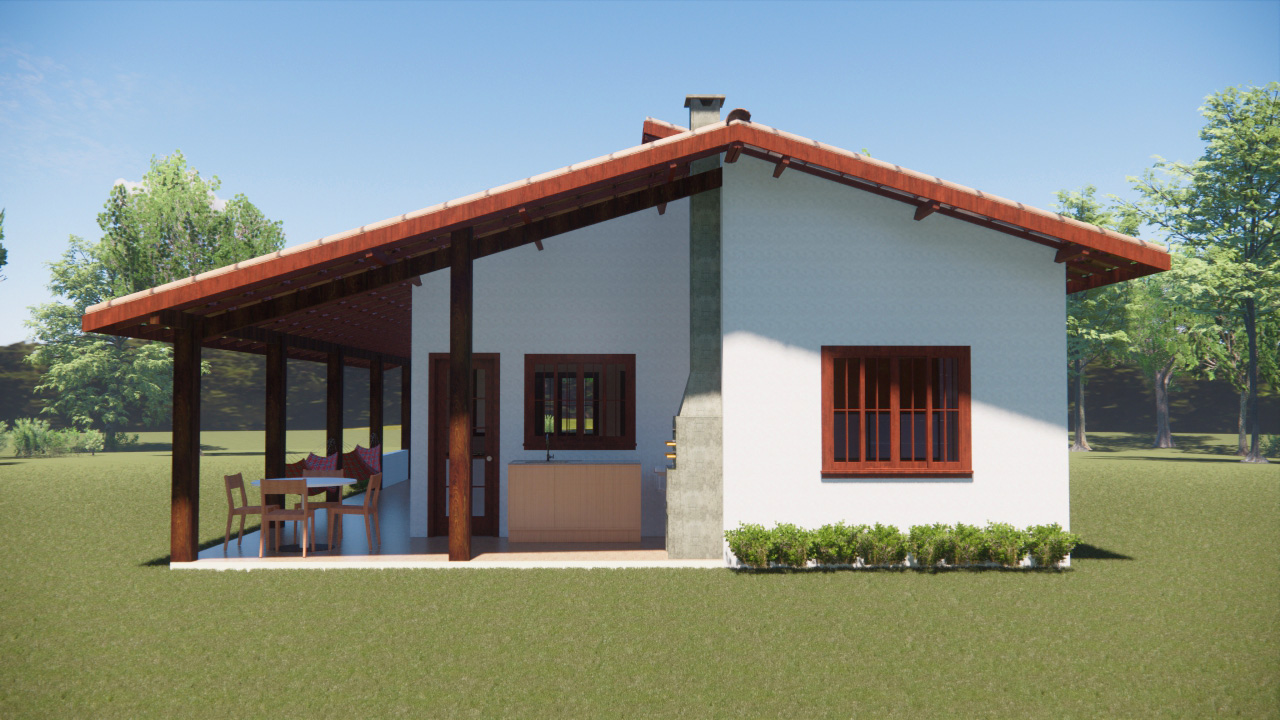 P4 Casa de Campo Simples com 2 Quartos VGProjetos