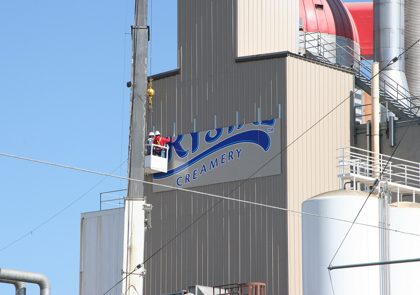 Crystal Creamery building signs