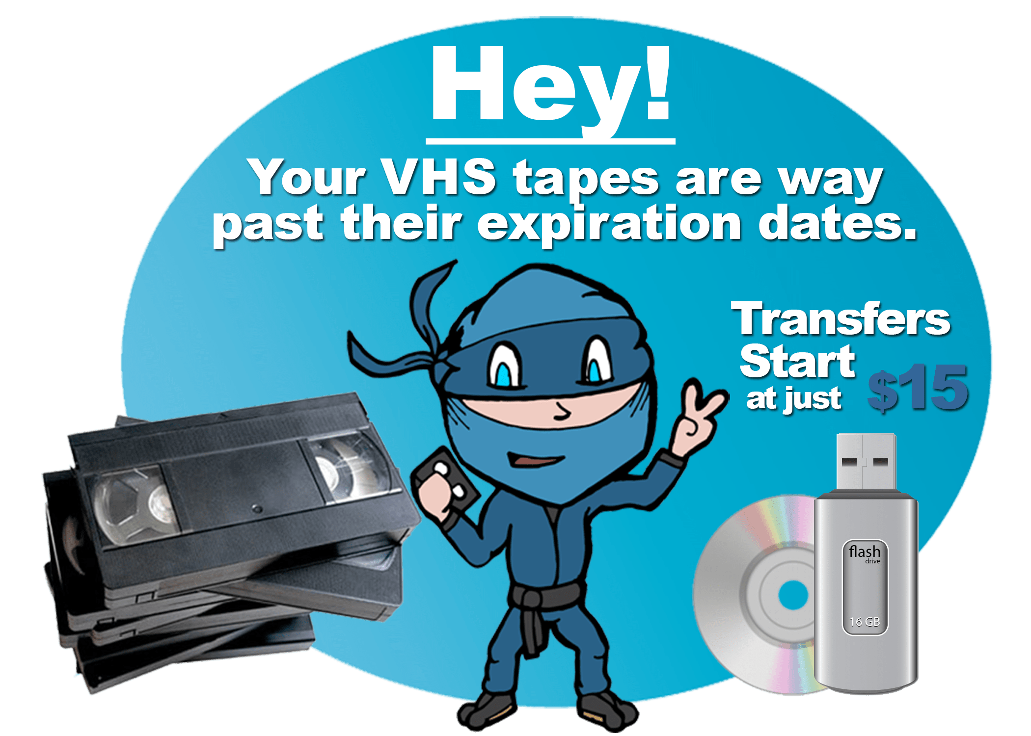 VHS Ninja VHS to Digital Transfer Service Transfering your memories
