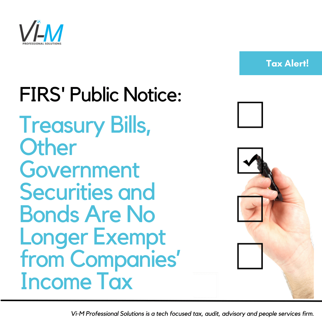 FIRS Public Notice Treasury Bills, Other Government Securities and