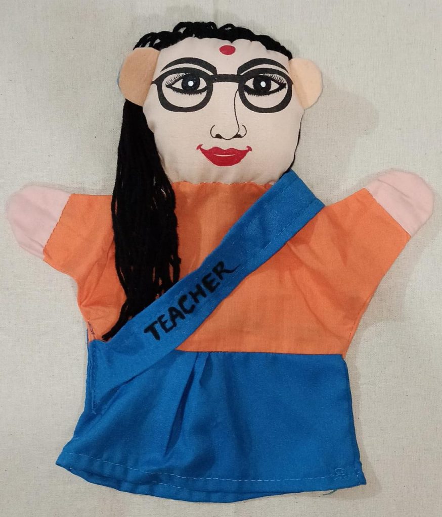 TEACHER FABRIC HAND PUPPET VIA LEW