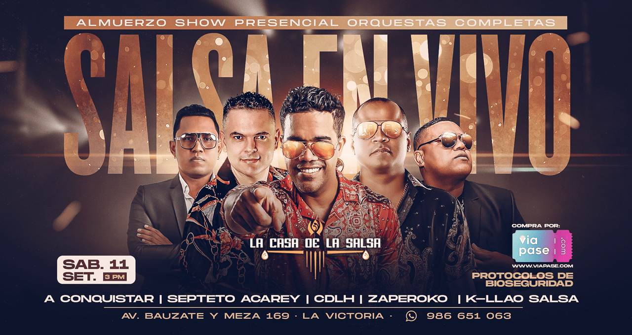 SALSA EN VIVO Sábado 11 setiembre 2021 La Casa de la Salsa ViaPase