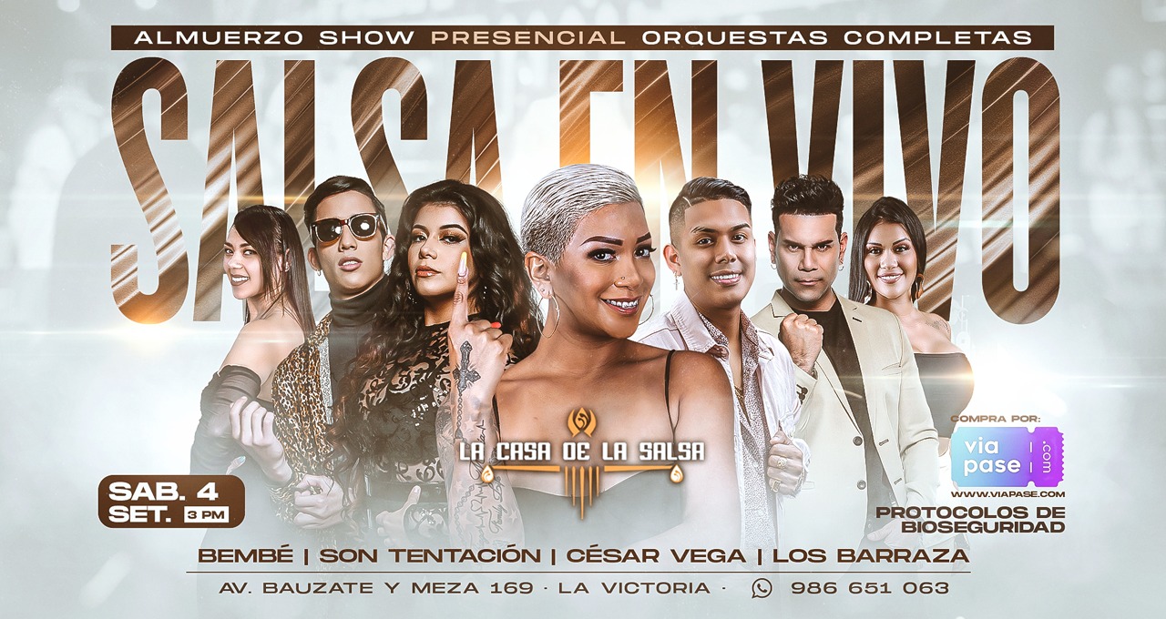 SALSA EN VIVO Sábado 04 setiembre 2021 en la Casa de la Salsa ViaPase