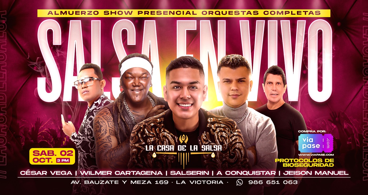 SALSA EN VIVO Sábado 02 Octubre 2021 La Casa de la Salsa ViaPase