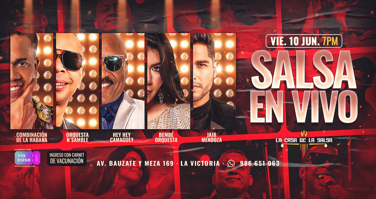 SALSA EN VIVO Viernes 10 Junio 2022 La Casa de la Salsa ViaPase