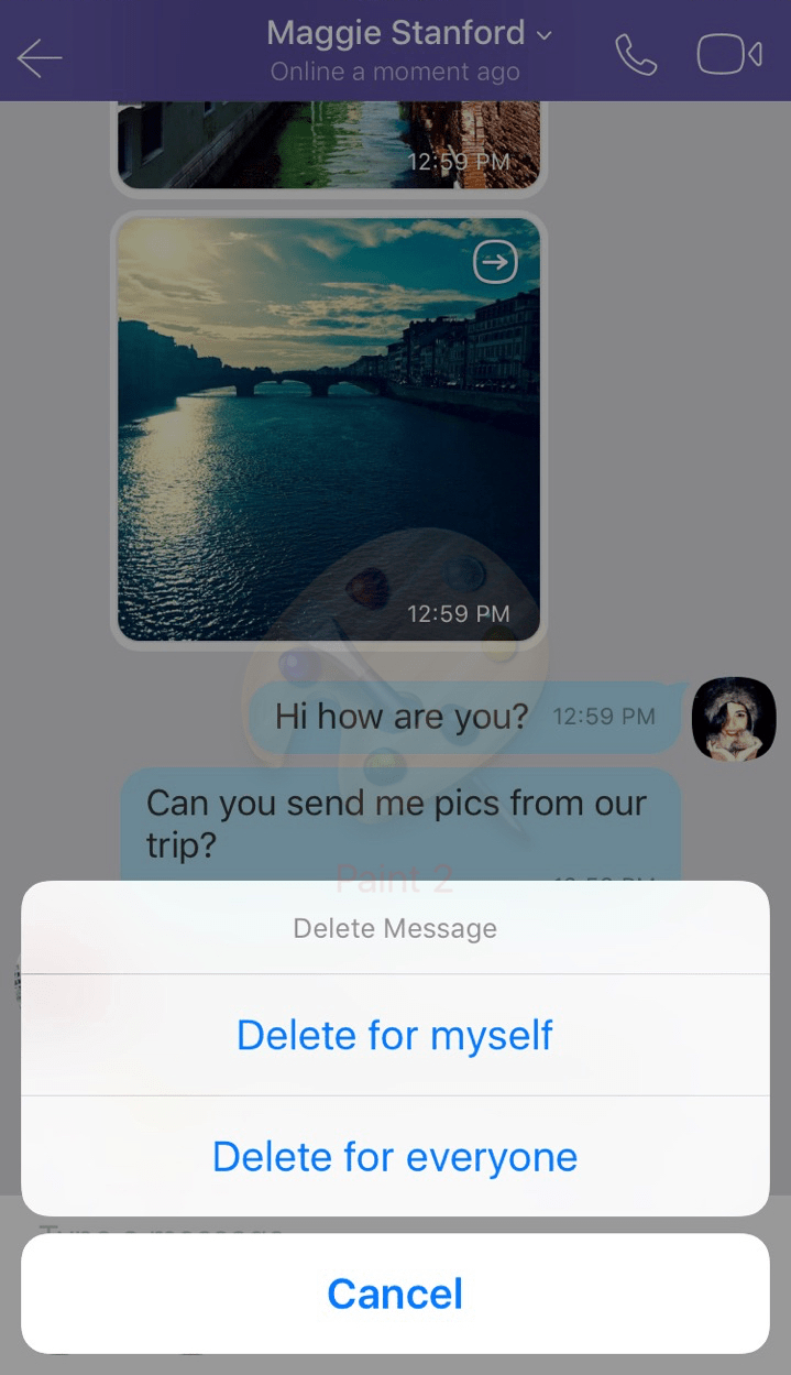 How to delete messages on Viber with Iphone