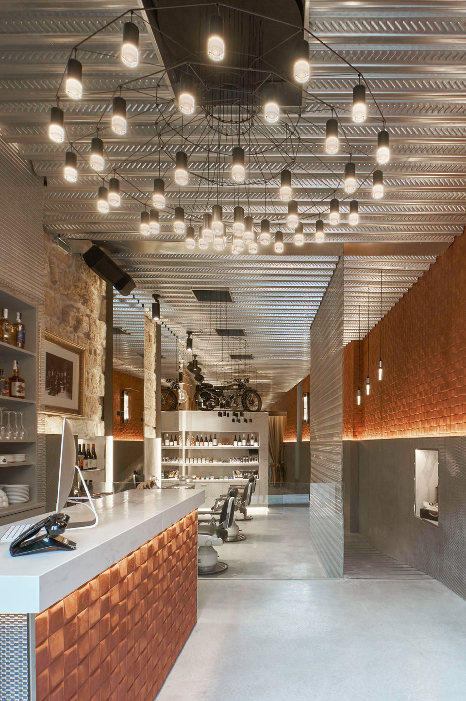 Wireflow A Bright Spot in CuttingEdge Barber Shops Vibia