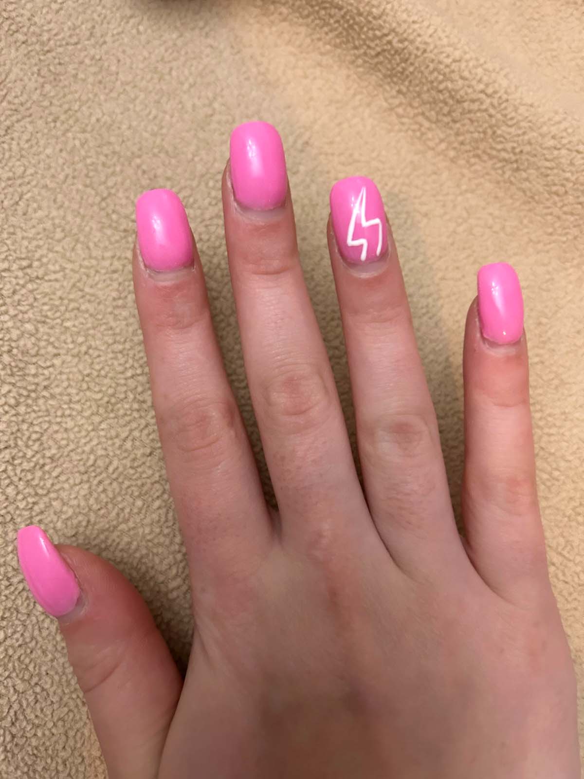 Hot Pink Lightning Bolt Nails Design Vibrant Guide