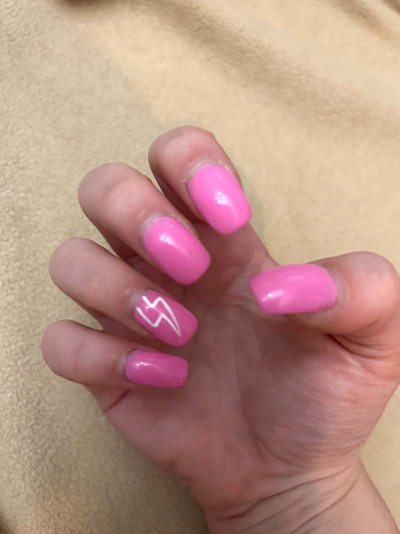 Hot Pink Lightning Bolt Nails Design Vibrant Guide