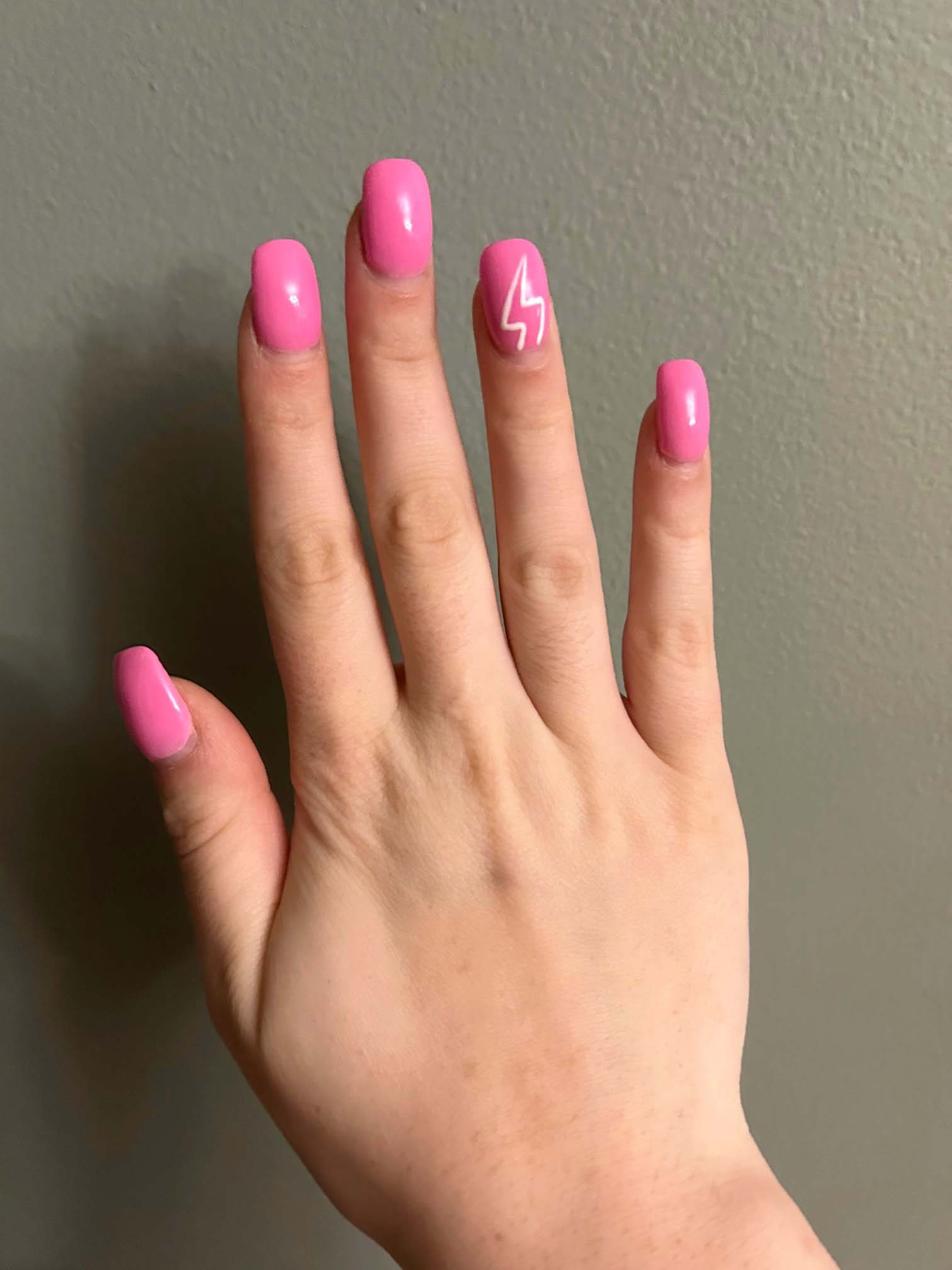 Hot Pink Lightning Bolt Nails Design Vibrant Guide