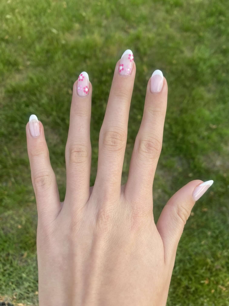 White French Tip Nails with Flowers Vibrant Guide