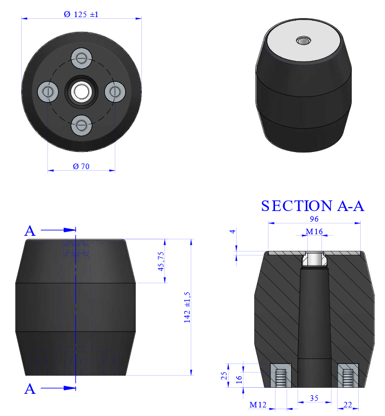Elastomeric Spring Elastomeric Spring Anti Vibration Mounts