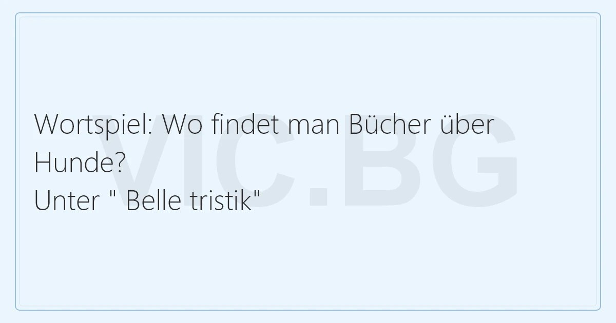 Wortspiel mit Hunden