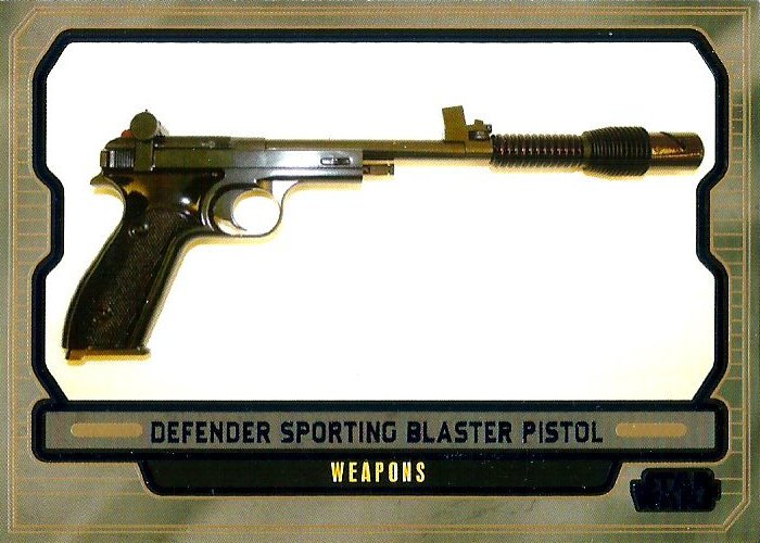 Star Wars Galactic Files 2 Blue Foil 624 Defender Sporting Blaster Pistol