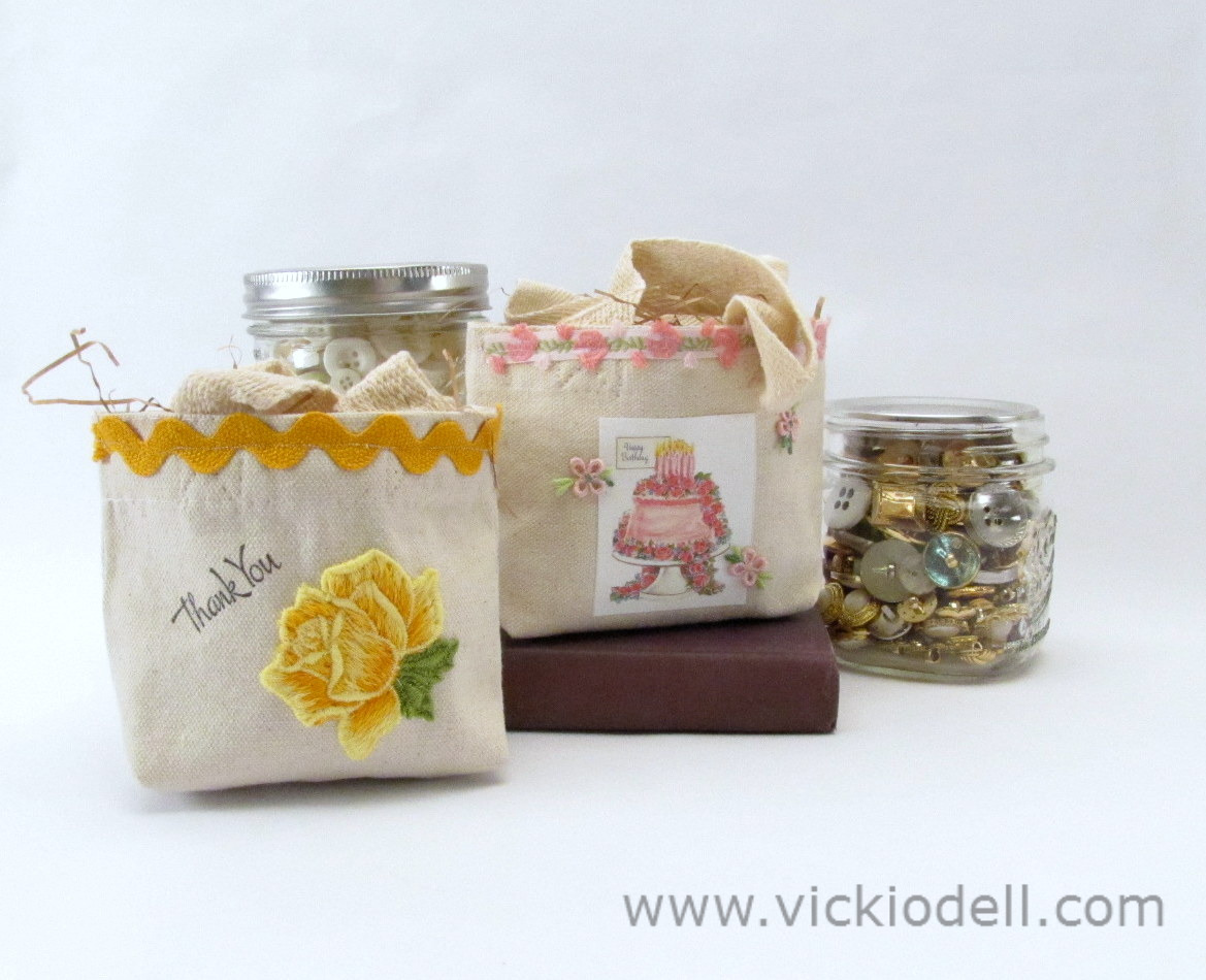 Handmade Gift Bags Mini Canvas Tote Bags