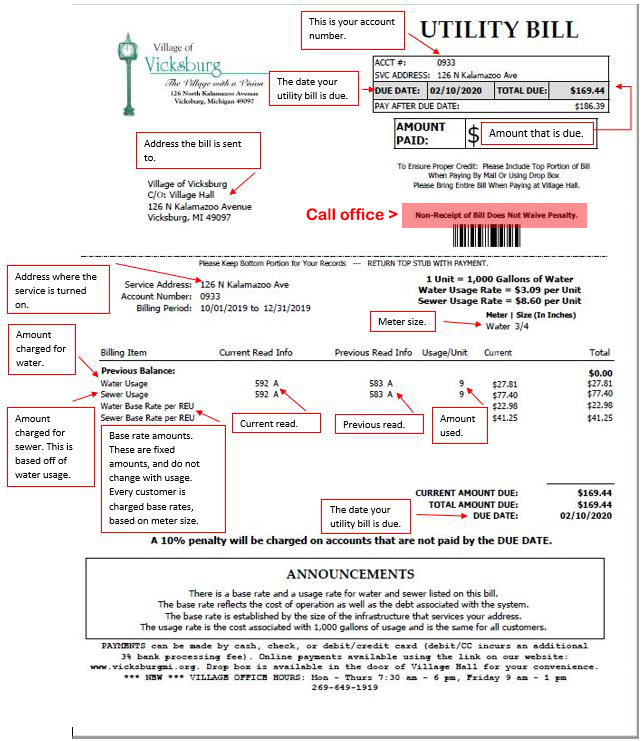 Water & Sewer The Village of Vicksburg, Michigan