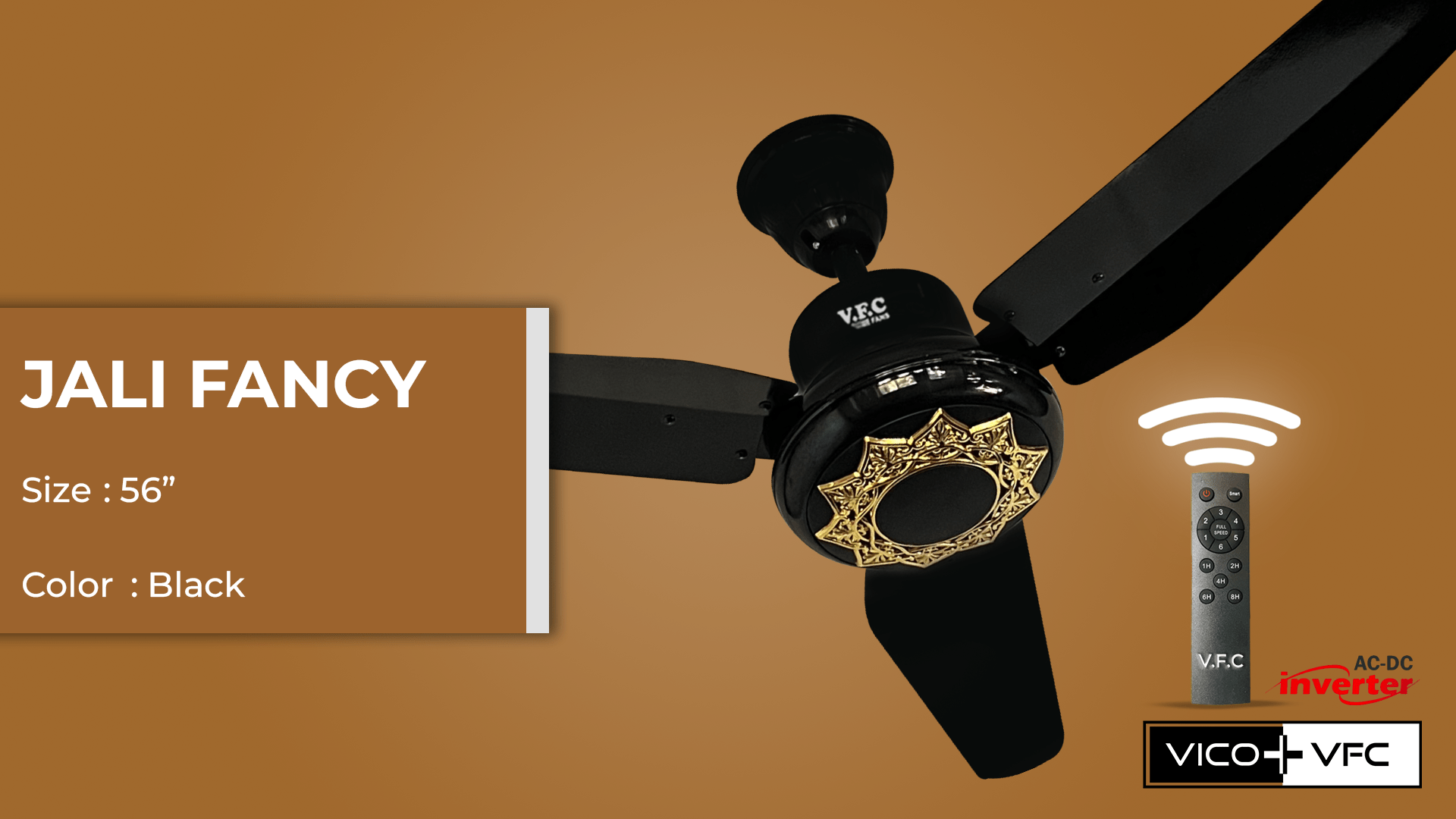 Jali Fancy Copper ACDC Vico Fans