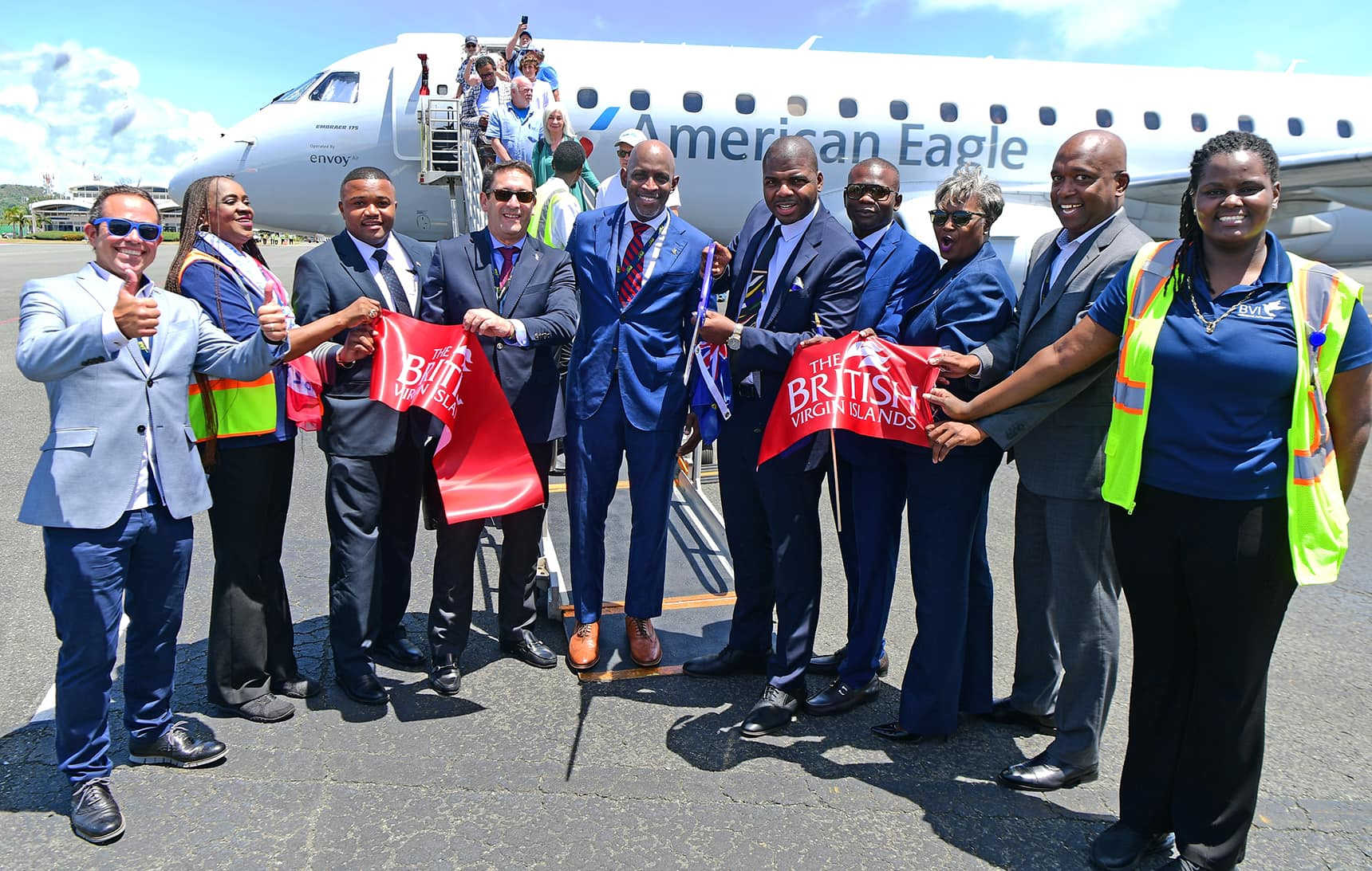 American Airlines Inaugural Flight Lands in British Virgin Islands Amid