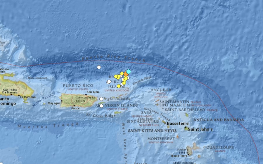 Multiple Small Earthquakes Recorded in Territory Between Saturday Night and Sunday Morning