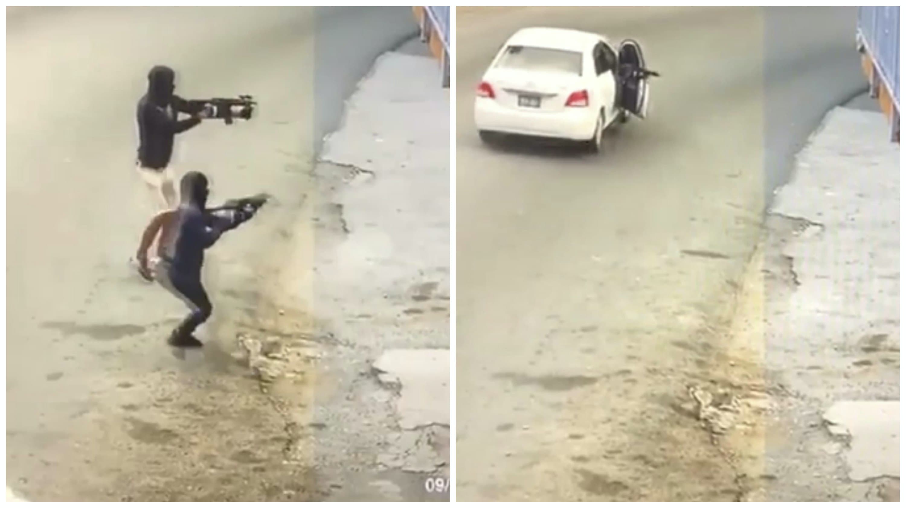 Gunmen With Automatic Rifles Open Fire at Target at Brookman Road in St