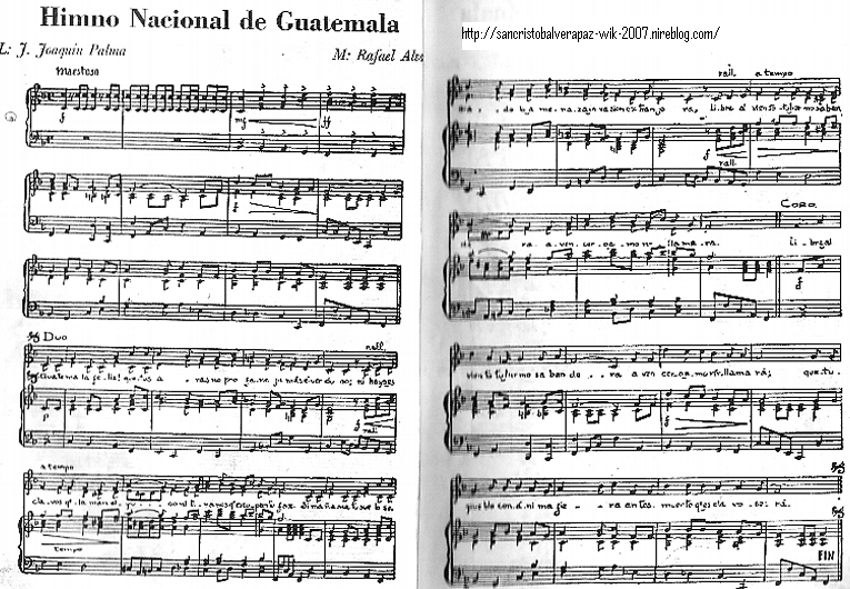 Pentagrama del Himno Nacional Con Notas Musicales Mundo Choc Cac